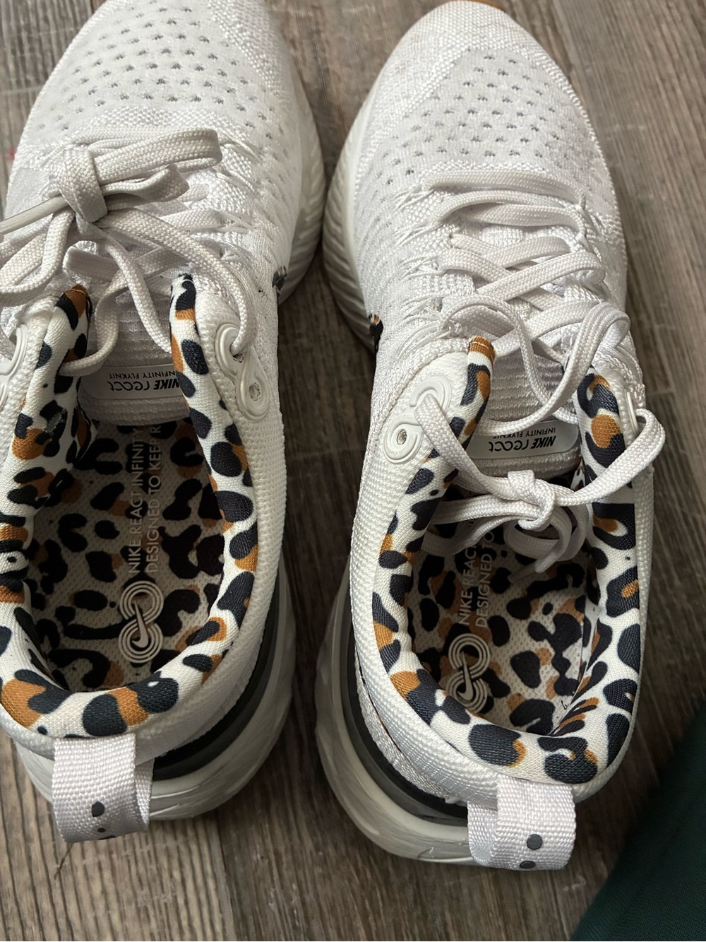 Nike React Infinity Run Flyknit 3 “Leopard Swoosh” Running Shoes | Women’s 9 - Picture 5 of 6